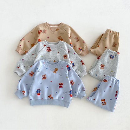 【BABY&KID】くまカートゥーンセットアップSK106610