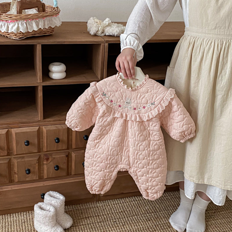 【BABY】冬新作刺繍カートゥーン中綿カバーオールSK102511