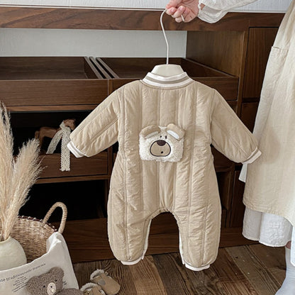 【BABY】冬新作くまさん裏起毛カバーオールSK102716