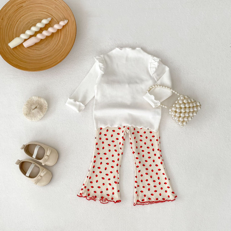 【BABY&KID】小花柄、くまベルボトムパンツSK100825