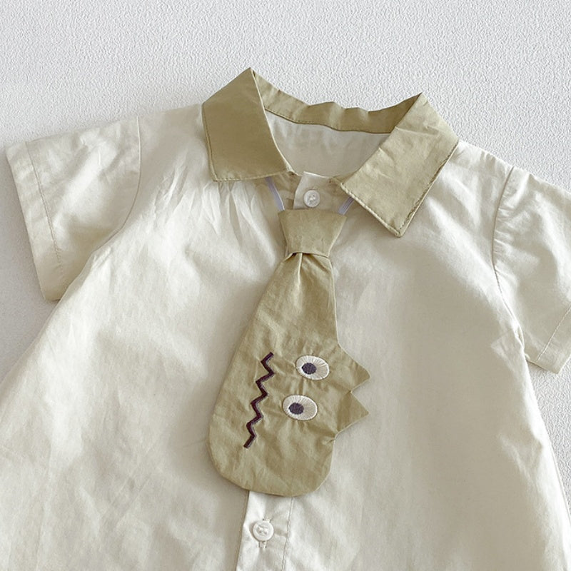 【BABY】夏新作シンプルコットン半袖カバーオールSK104821