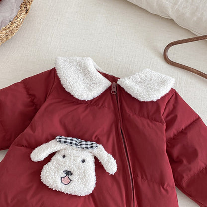 【BABY】冬新作わんちゃん柄あったかカバーオールSK103104