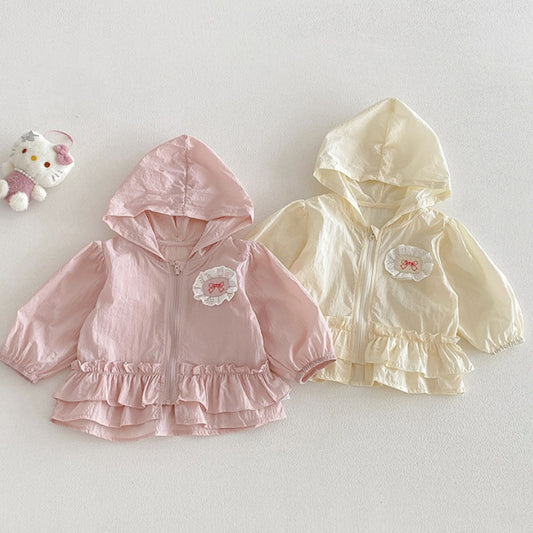 【BABY】夏新作蝶結び刺繍UVパーカーSK104521