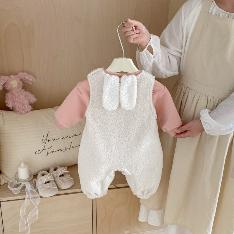 【BABY&KID】もこもこボアカバーオール、うさぎトレーナーセットSK102932