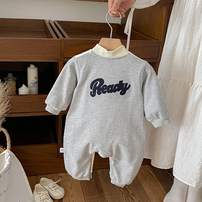 【BABY】韓国風スポーティ刺繍カバーオールSK100403