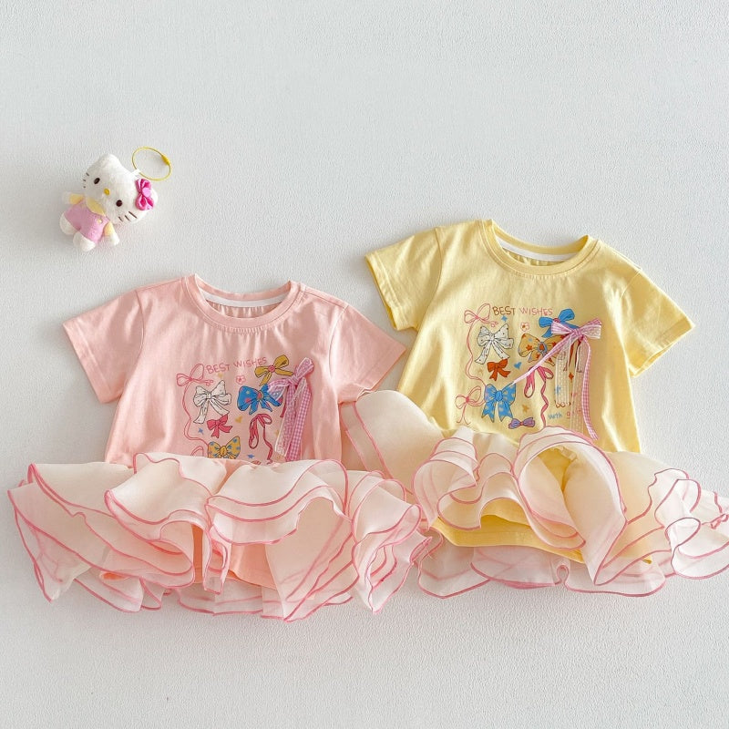 【BABY&KID】夏新作プリントチュールワンピースSK105520