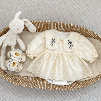 【BABY】刺繍襟付きロンパースSK106901