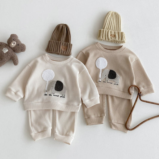 【BABY&KID】ぞうワッフルセットアップSK092717