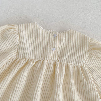 【BABY&KID】コーデュロイフラワークリーワンピースSK031804