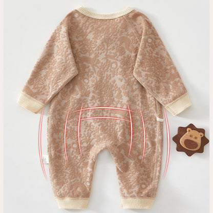 【BABY】北欧風ジャカードやわらかカバーオールSK102604