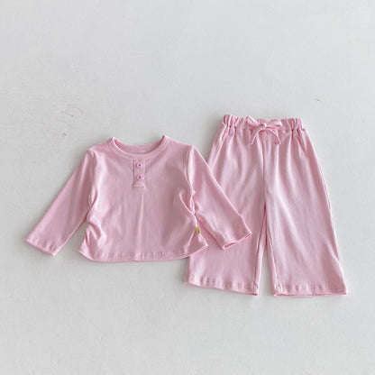 【BABY&KID】無地リブセットアップSK092437
