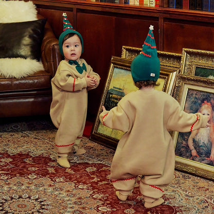 【BABY】韓国風クリスマスクッキー柄カバーオールSK102801