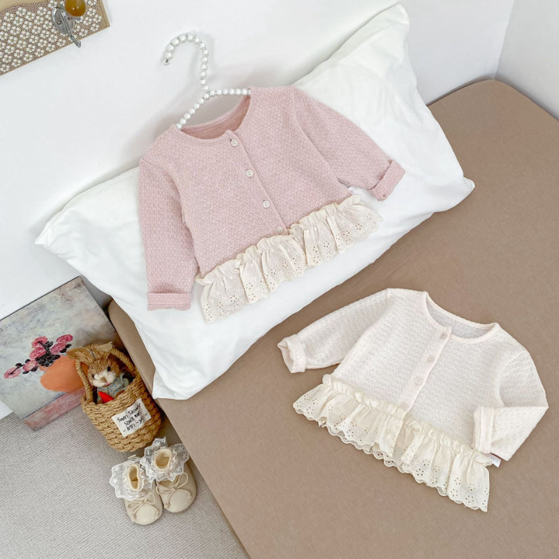 【BABY&KID】レース切り替えカーディガンSK092727