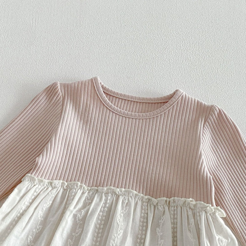 【BABY&KID】ラウンドネックフリル裾綿セットアップSK104307