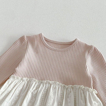 【BABY&KID】ラウンドネックフリル裾綿セットアップSK104307