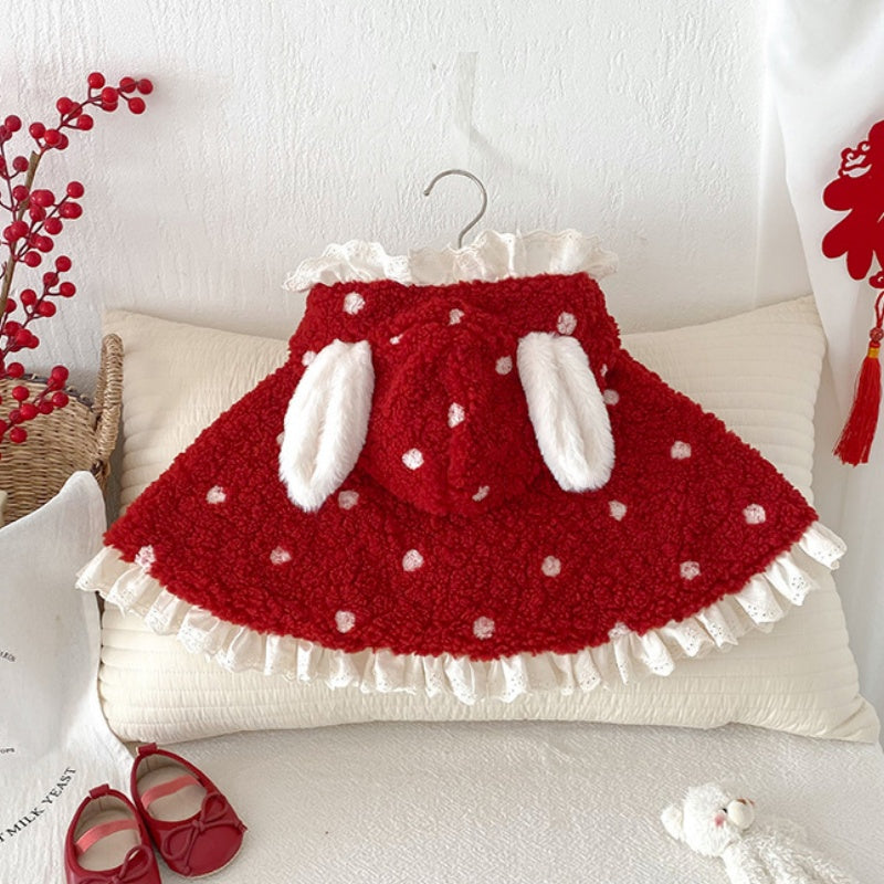 【BABY】フリルうさ耳ケープSK102935