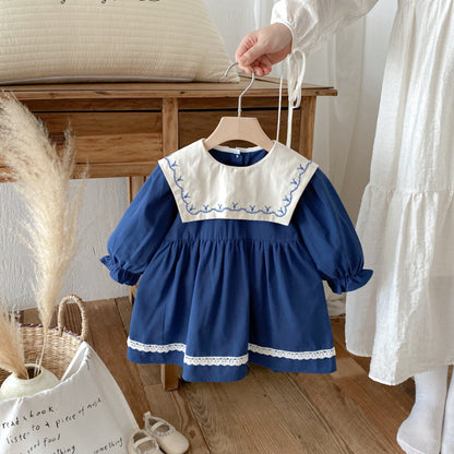 【BABY&KID】レースラペル刺繍ワンピースSK011018