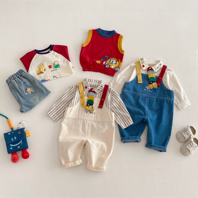 【BABY&KID】くるま柄ロンT、シャツ、サロペットSK104125