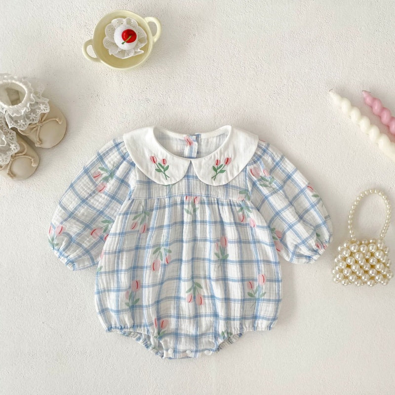 【BABY】襟付きチューリップロンパースSK106905