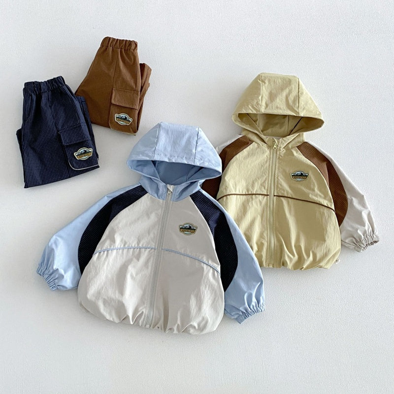 【BABY&KID】ワッペンマウンテンパーカー、カーゴパンツSK107214