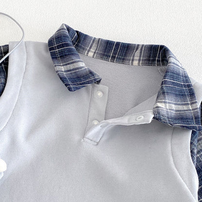 【BABY】重ね着風ネクタイカバーオールSK103411