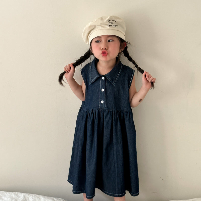 【BABY&KID】夏新作 デニムセットアップ、ワンピースSK063011
