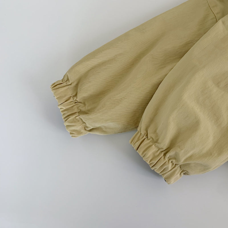 【BABY&KID】チェック象柄or無地リバーシブルコートSK100528
