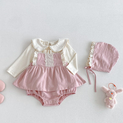 【BABY】フリルスウィートロンパース＆丸襟トップスSK106805