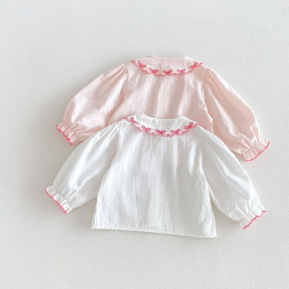 【BABY&KID】無地丸襟シャツSK107207