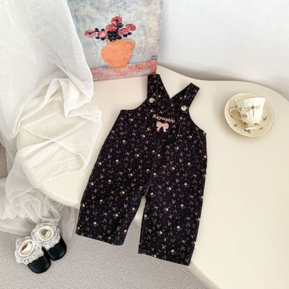 【BABY】リボンサロペット、リボン刺繍襟ブラウスSK100834