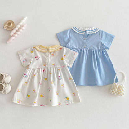 【BABY&KID】夏新作  可愛いセーラーワンピースSK061610