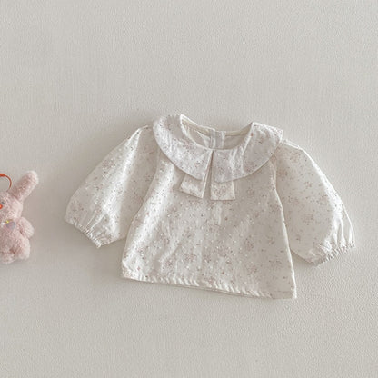 【BABY】ダブルガーゼサロペットロンパース＆小花柄シャツSK104204