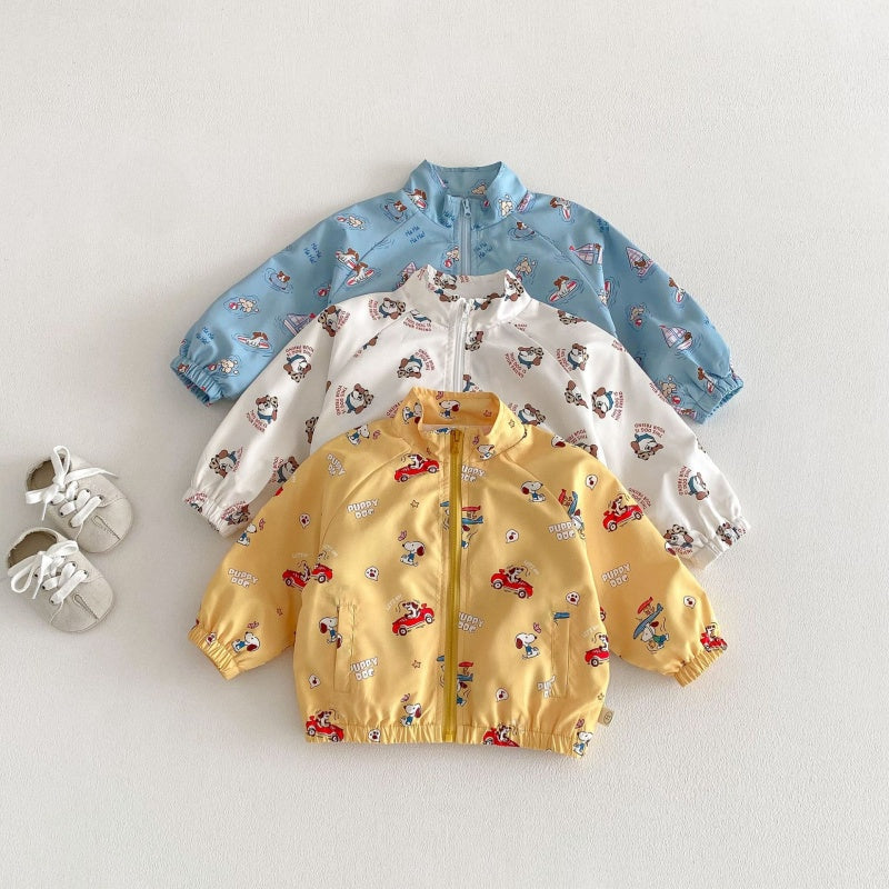 【BABY&KID】総柄わんちゃんジップパーカーSK104315