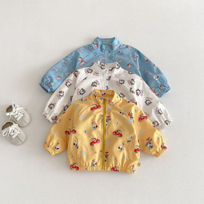 【BABY&KID】総柄わんちゃんジップパーカーSK104315