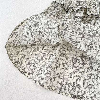 【BABY&KID】夏新作 フローラル刺繍ノースリーブワンピースSK090322