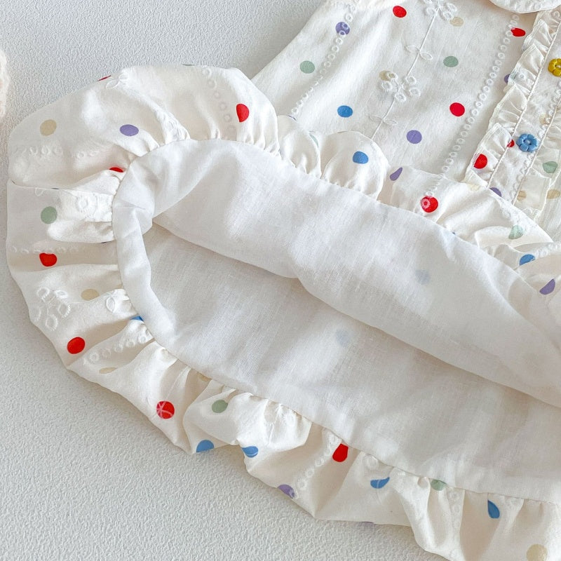 【BABY&KID】夏新作カラフルドットワンピースSK106107
