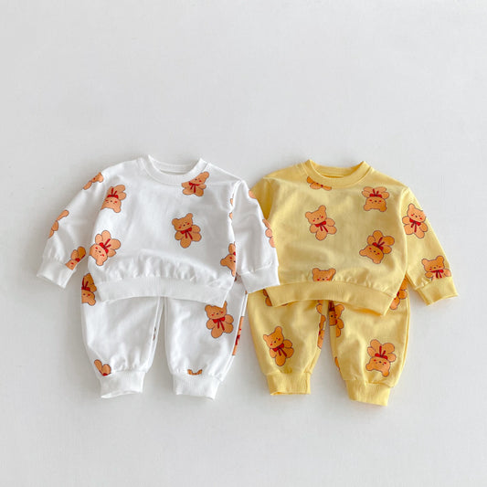 【BABY&KID】かわいいくまプリントセットアップSK092929