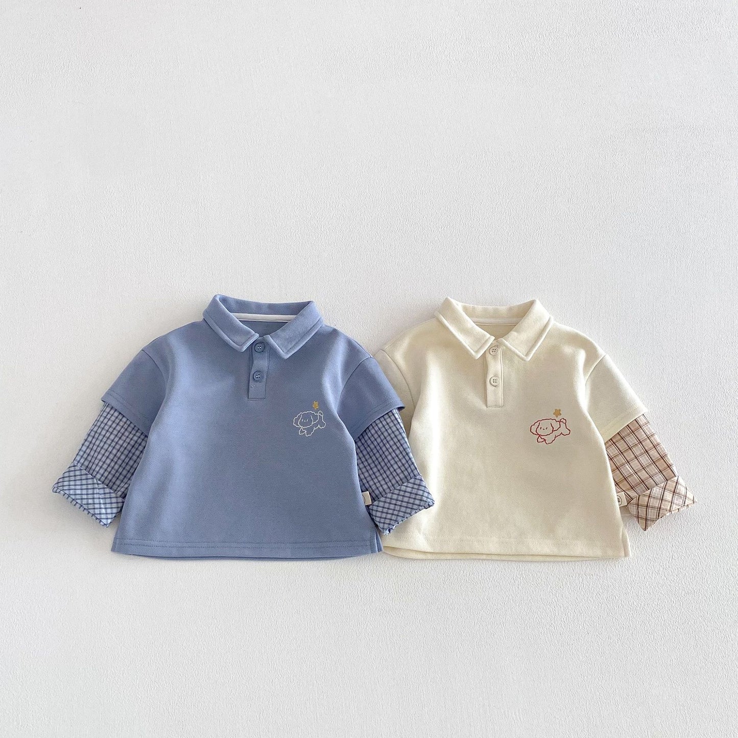 【BABY&KID】カートゥーン重ね着風ポロシャツSK103514