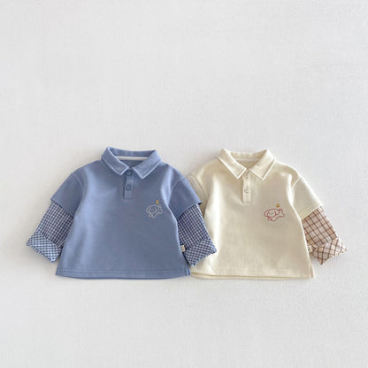 【BABY&KID】カートゥーン重ね着風ポロシャツSK103514