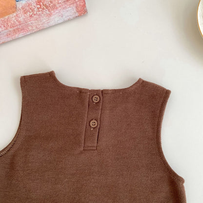 【BABY&KID】フリルヘムベスト＆パンツ、長袖TシャツSK092728