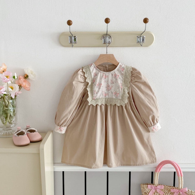 【BABY&KID】小花柄レースフリルワンピースSK011014