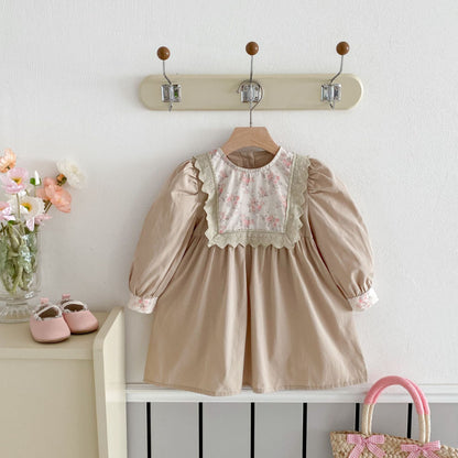 【BABY&KID】小花柄レースフリルワンピースSK011014