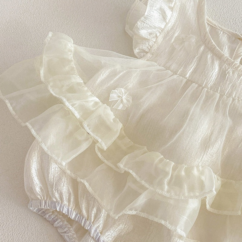 【BABY】夏新作スウィートチュールロンパースワンピースSK104819