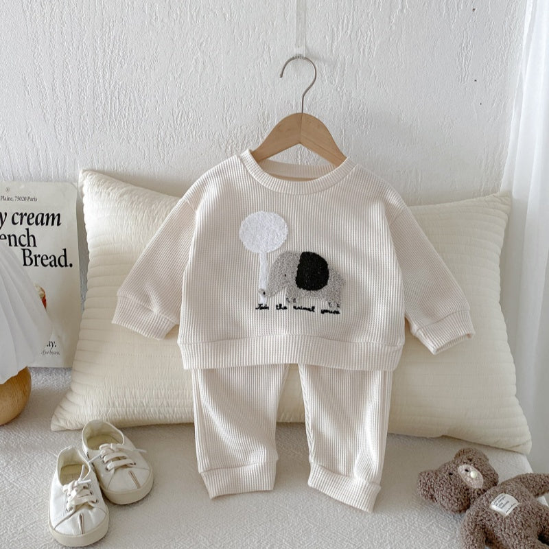 【BABY&KID】ぞうワッフルセットアップSK092717