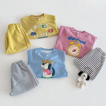 【BABY&KID】レタープリントスウェットセットアップSK103507