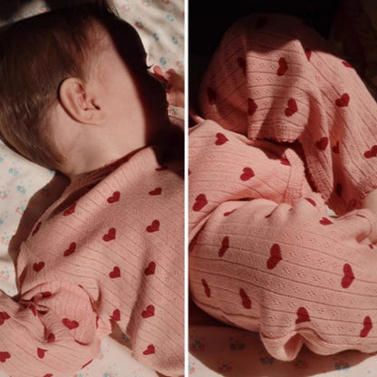 【BABY】北欧風蝶結び、ハートロンパース、レギンスSK101323