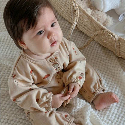 【BABY】北欧風フルーツプリントカバーオールSK101318