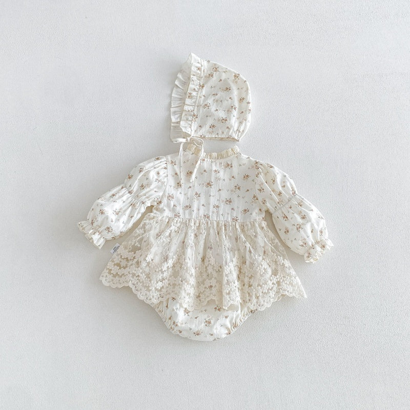 【BABY】レース小花柄ロンパースSK107903