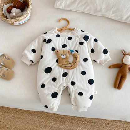 【BABY】ベアキルティングドットカバーオールSK102921