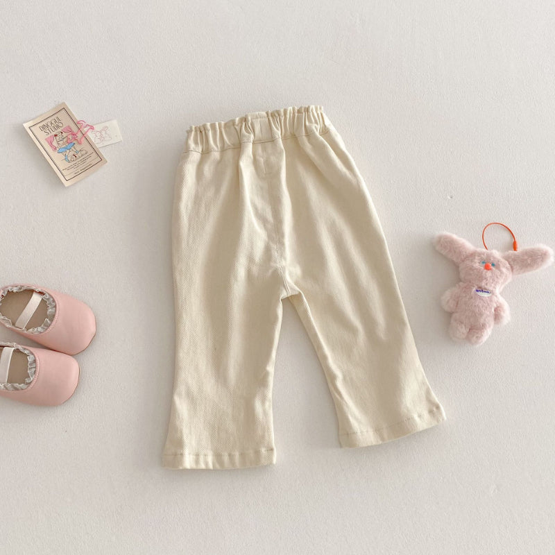 【BABY&KID】夏新作 ピンク刺繍ブラウス、刺繍フレアパンツセットSK070610